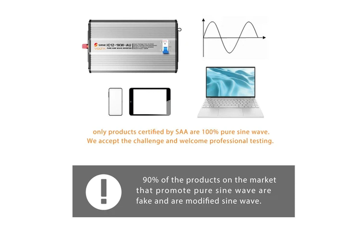 12V 1KW Pure Sine Wave Inverter 3 Year Warranty off Grid RV