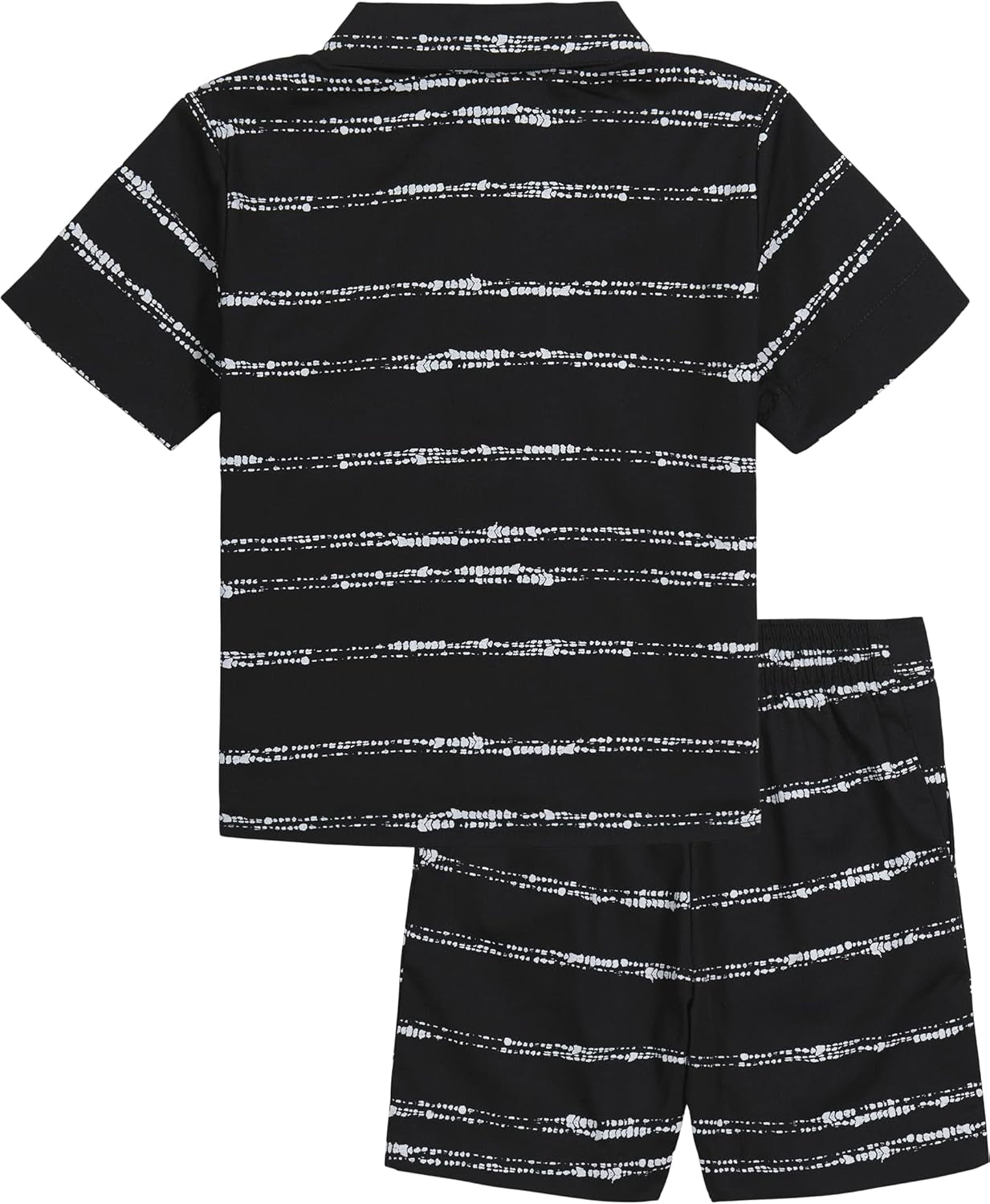 Boys 2 Piece Dress up Cabana Set with Woven Shirt and Shorts