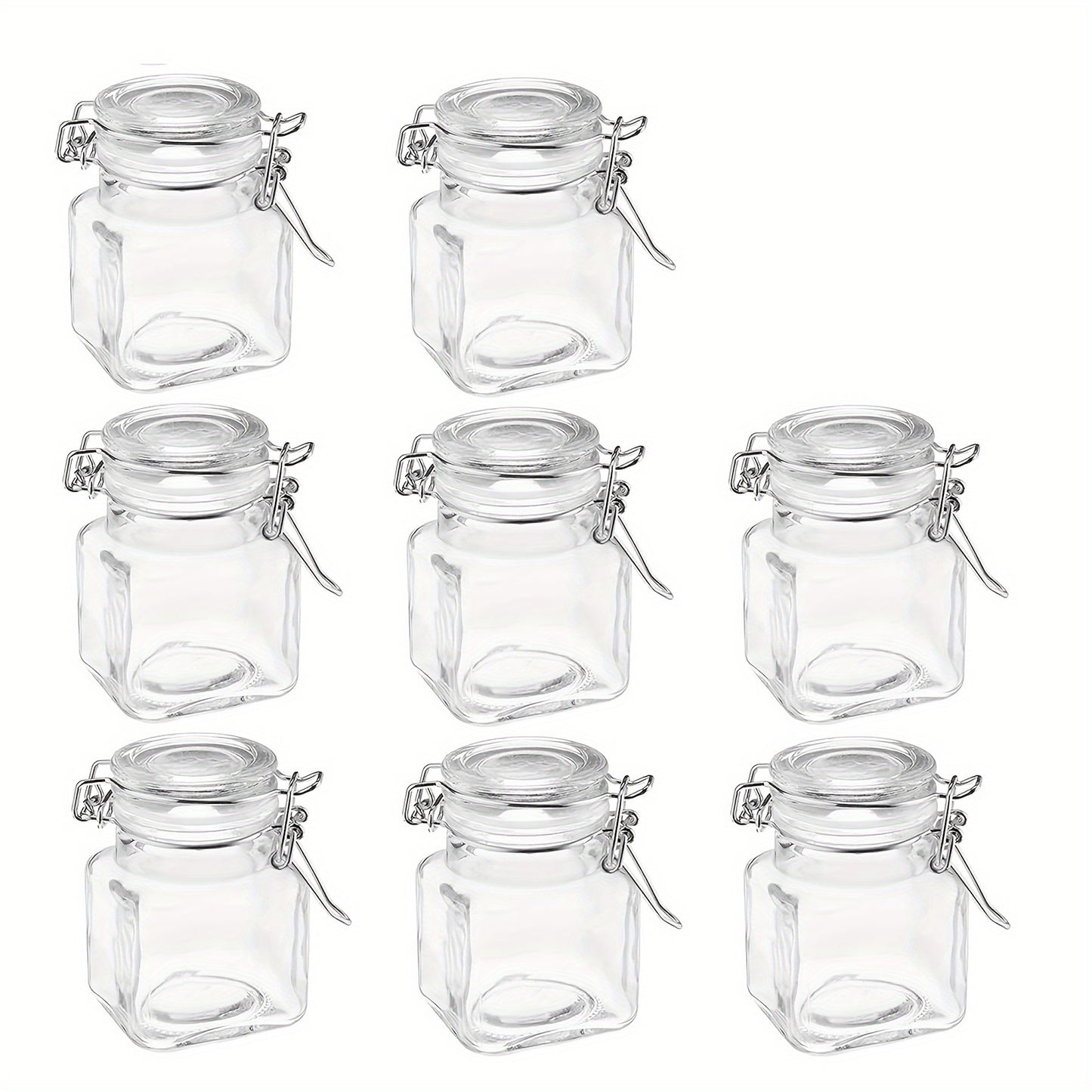 12Pcs 100ML Mini Glass Storage Jars Airtight Clip Top Lid Food Preserving Jar AU