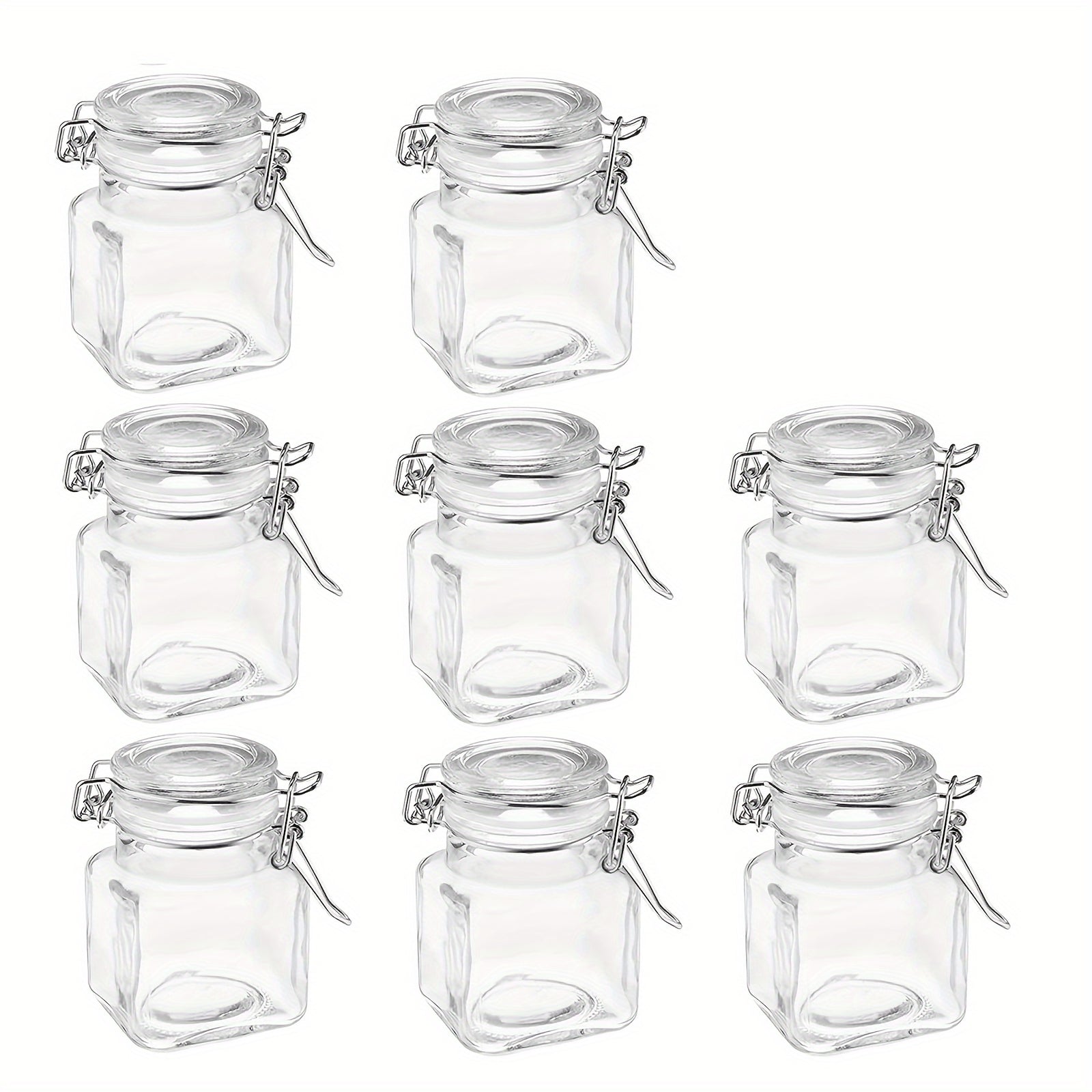 12Pcs 100ML Mini Glass Storage Jars Airtight Clip Top Lid Food Preserving Jar AU