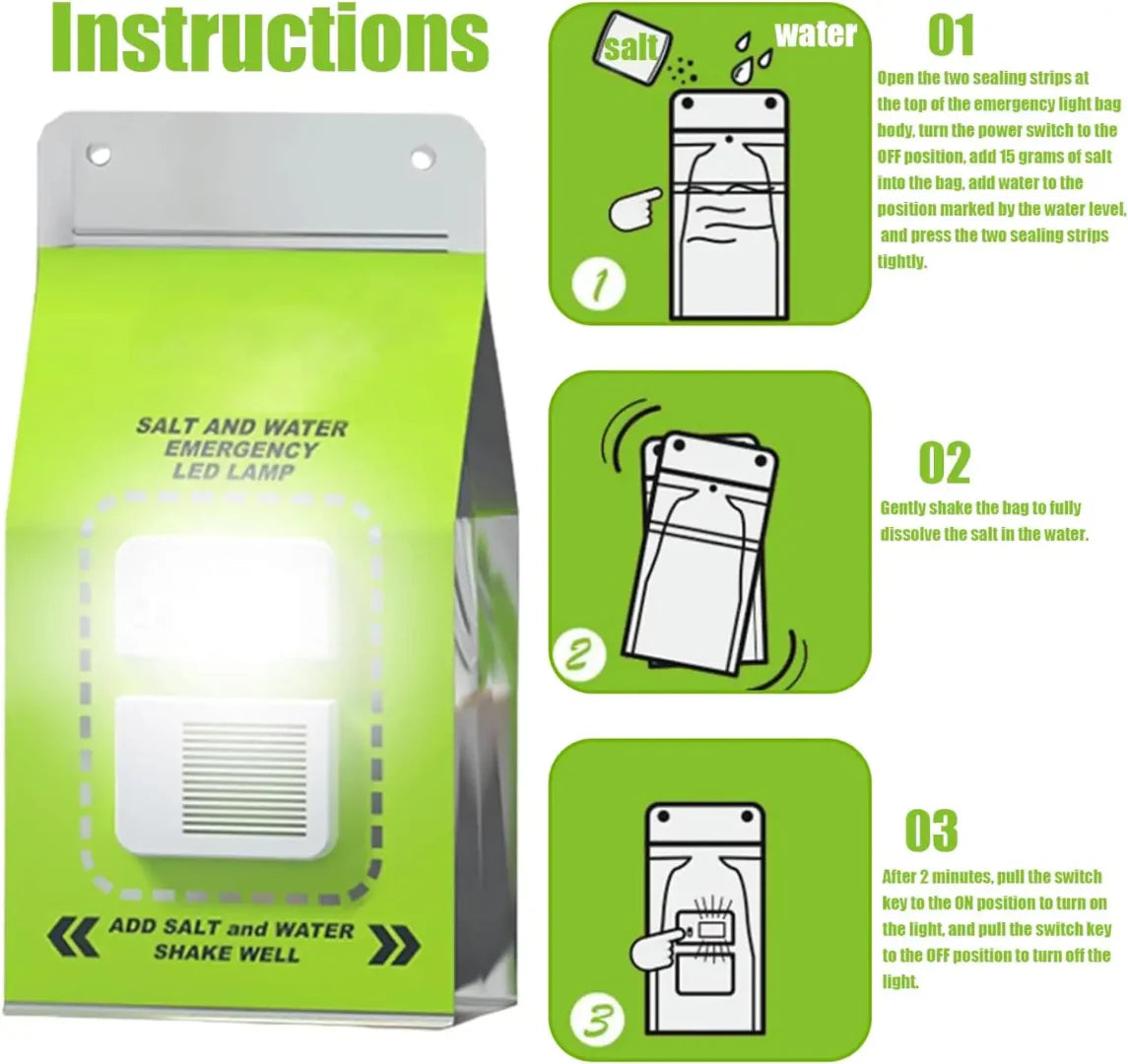 Saltwater Emergency Lamp – Battery‑Free Survival Light | Preppro
