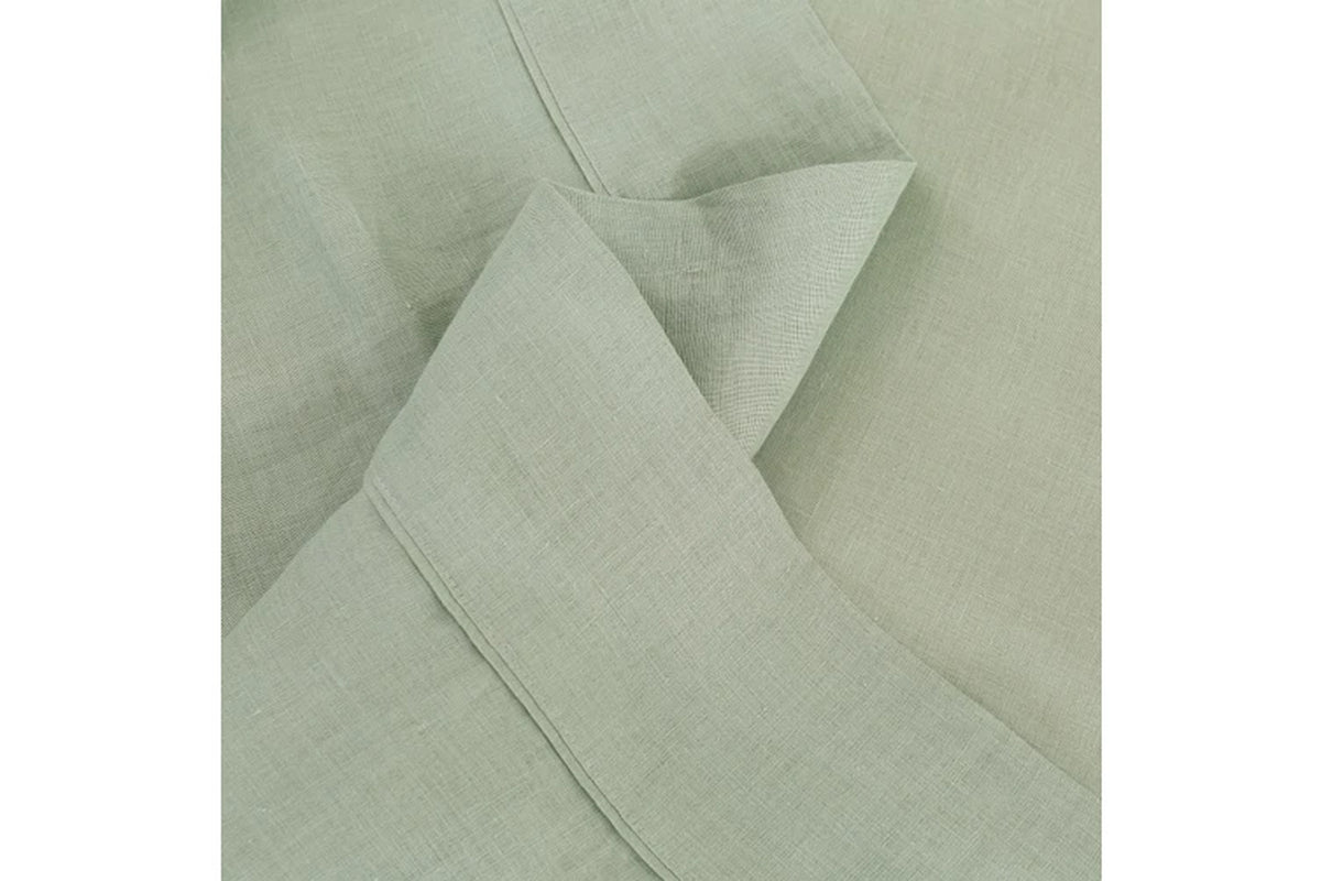 Vintage Washed Hemp Linen Sheet Set Sage (Queen,King,Super King)