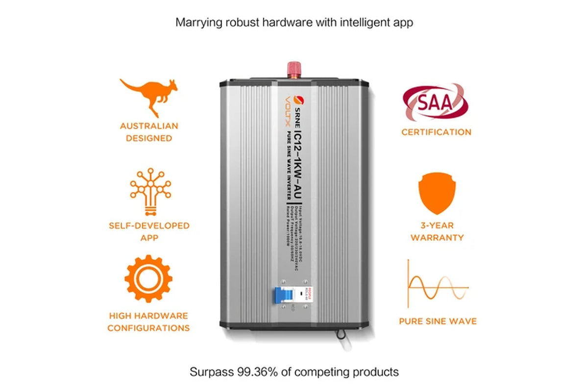 12V 1KW Pure Sine Wave Inverter 3 Year Warranty off Grid RV