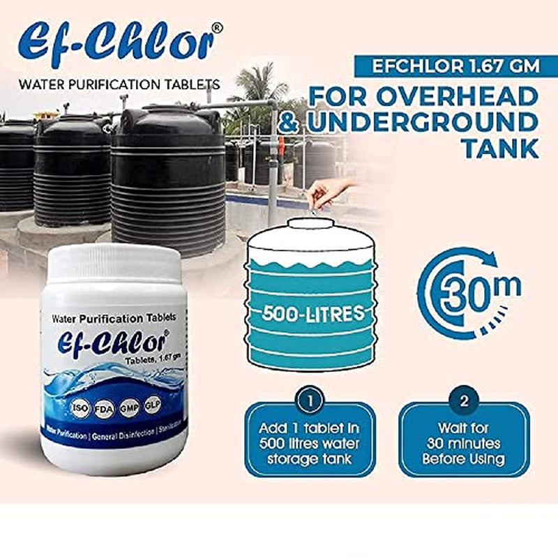 Ef‑Chlor Water Purification Tablets – Portable Clean Water