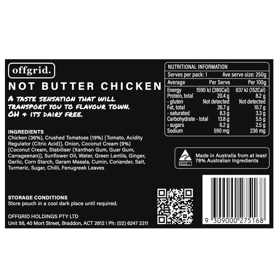 Not Butter Chicken - Heat & Eat Meal