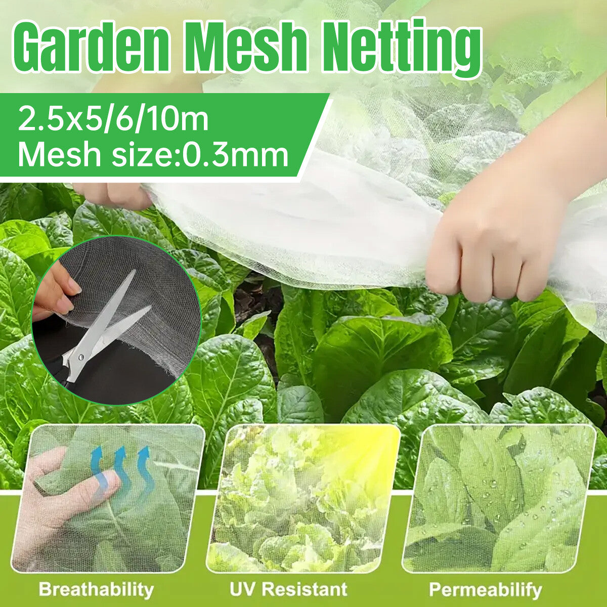Garden Insect Netting Mesh anti Bug Net Forgreenhouse Fruit Vegetable Protection