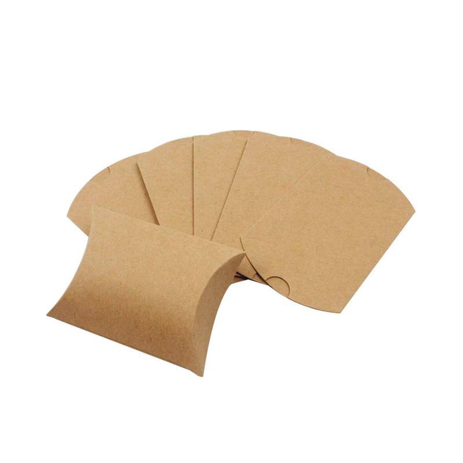 UP 300Pcs Xmas Candy Gift Box Bag Pillow Favor Kraft Paper Gift Favour Wedding