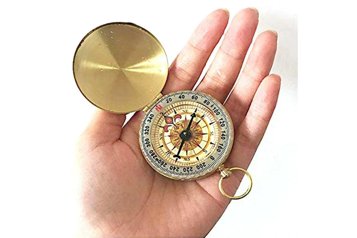 Classic Portable Brass Compass Camping Survival Outdoor Hiking Watch Map