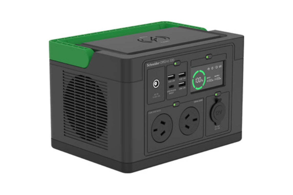 Offgrid Portable Power Station 330, 230V, 332Wh Lithium-Ion, LCD, 2 AS3112 Australian Outlets, Sinewave, 3 USB-A, 1 USB-C, Wireless Charger PPS330-AZ