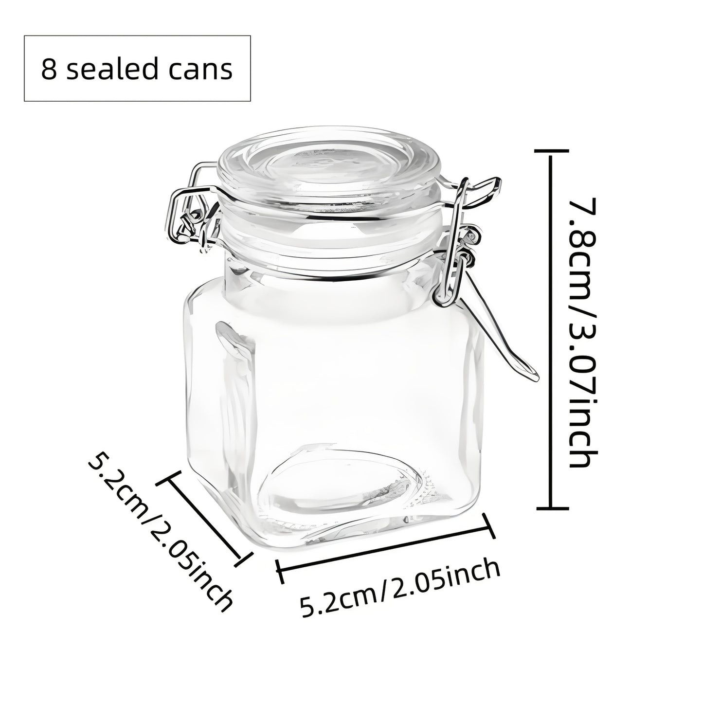 12Pcs 100ML Mini Glass Storage Jars Airtight Clip Top Lid Food Preserving Jar AU