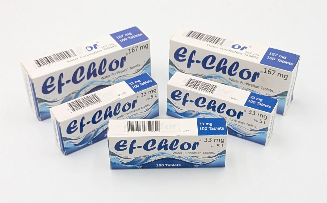 Ef‑Chlor Water Purification Tablets – Portable Clean Water