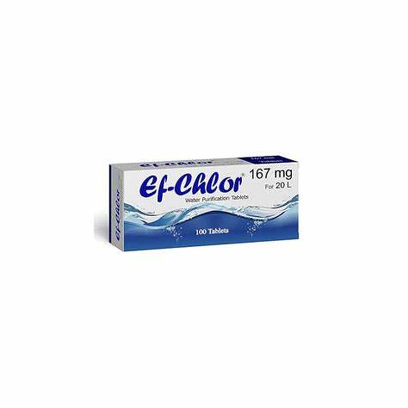 Ef‑Chlor Water Purification Tablets – Portable Clean Water
