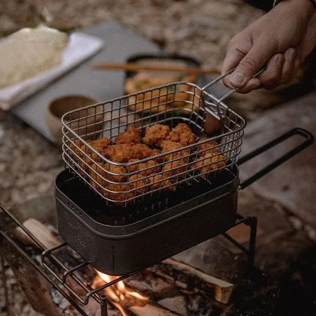 Nomad Pressure‑Relief Lunch Box – Outdoor Cooking Tin