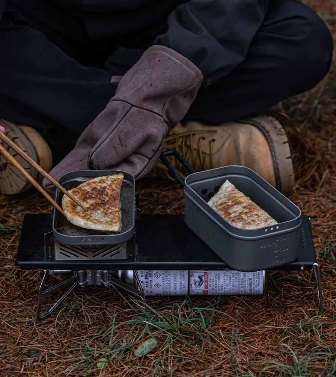 Nomad Pressure‑Relief Lunch Box – Outdoor Cooking Tin