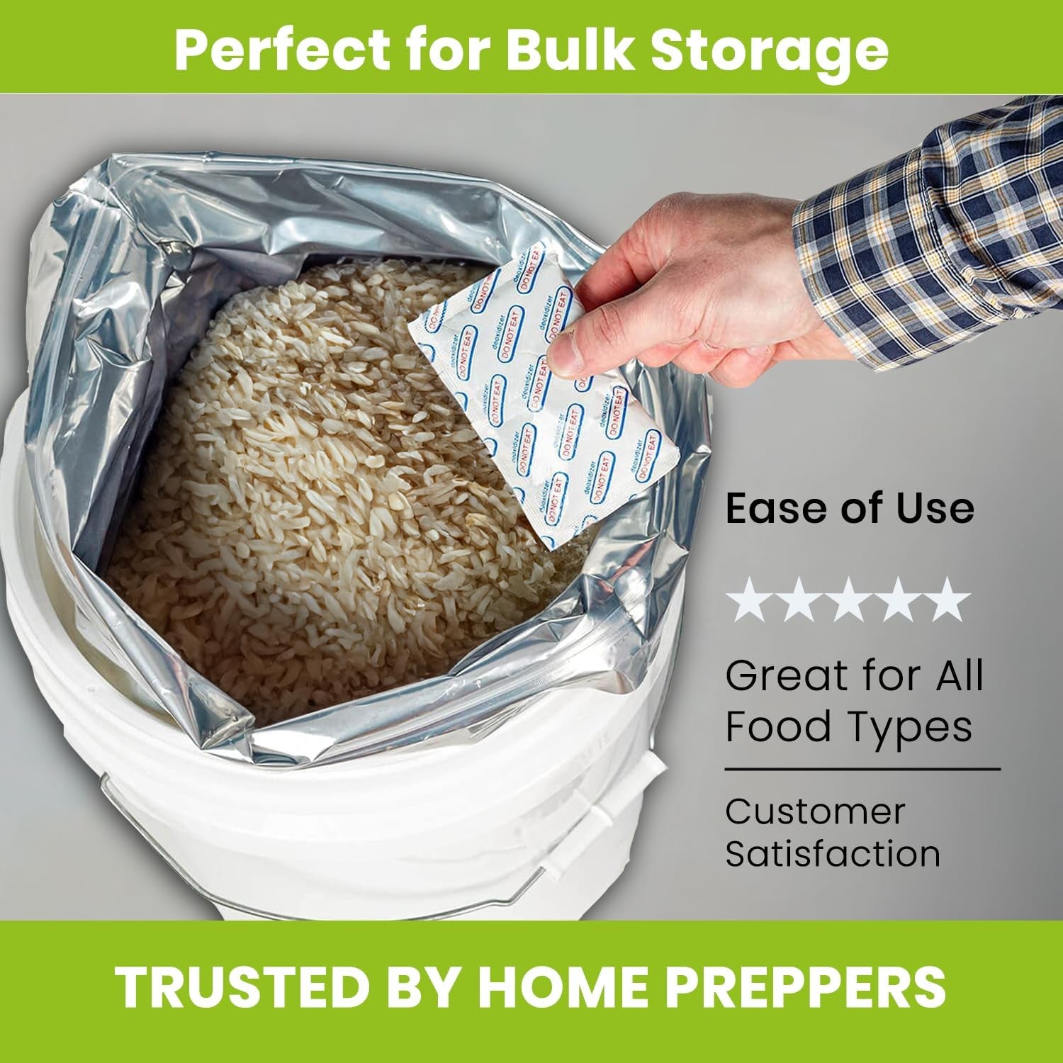 2500Cc Oxygen Absorbers for Food Storage 20 Pack - Individually Packed Max Freshness - Ideal for Mylar Bags, Mason Jars, and Freeze Dried Foods. Moisture Proof, Prevents Spoilage, Extends Shelf Life