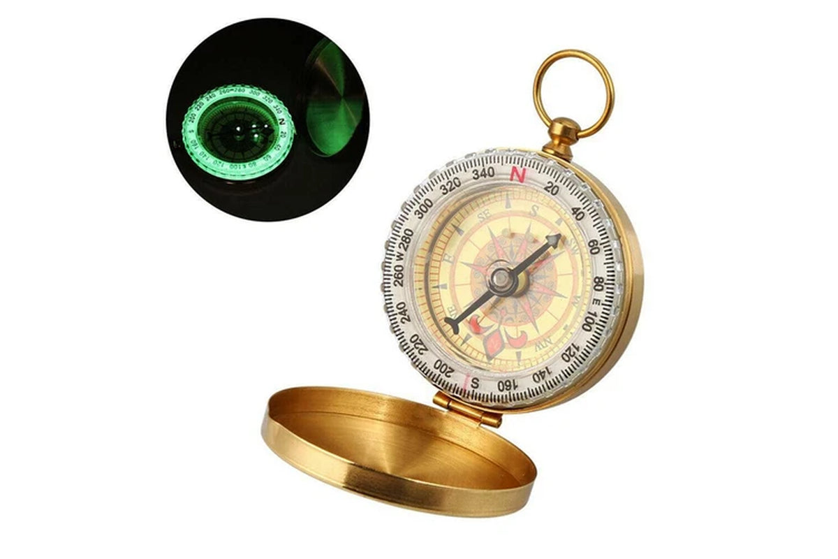 Classic Portable Brass Compass Camping Survival Outdoor Hiking Watch Map