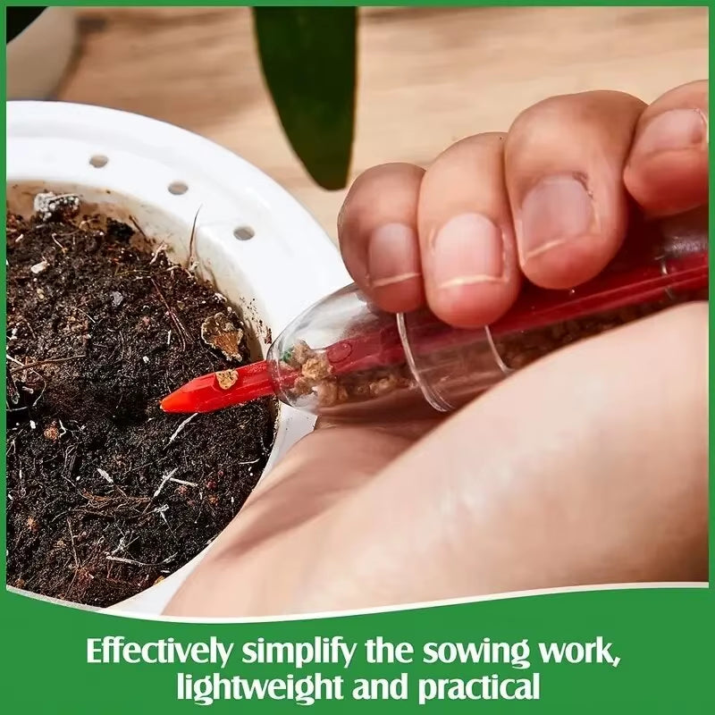 1Pc Garden Seeds Dispenser,Mini Handheld Flower Grass Syringeseeder Garden Seeds Dispenser Sowing Supplies for Garden Seeds