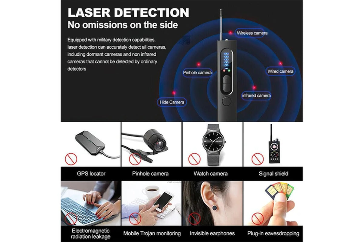 Hidden Camera Detector anti Camera Bug GPS Tracker Finder Scanner for Hotel Car