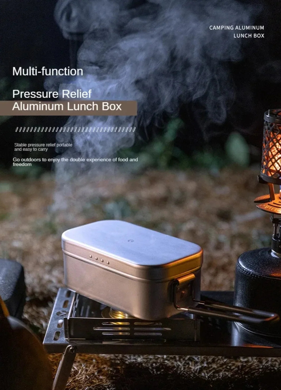 Nomad Pressure‑Relief Lunch Box – Outdoor Cooking Tin