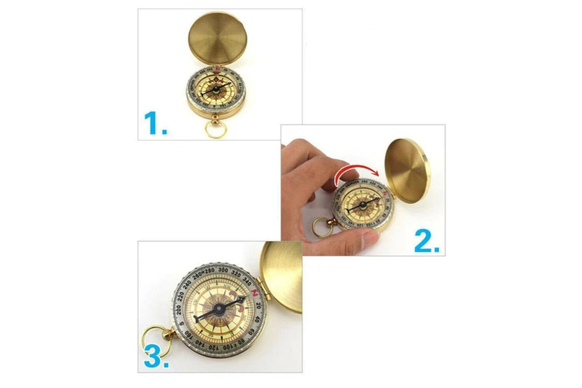 Classic Portable Brass Compass Camping Survival Outdoor Hiking Watch Map