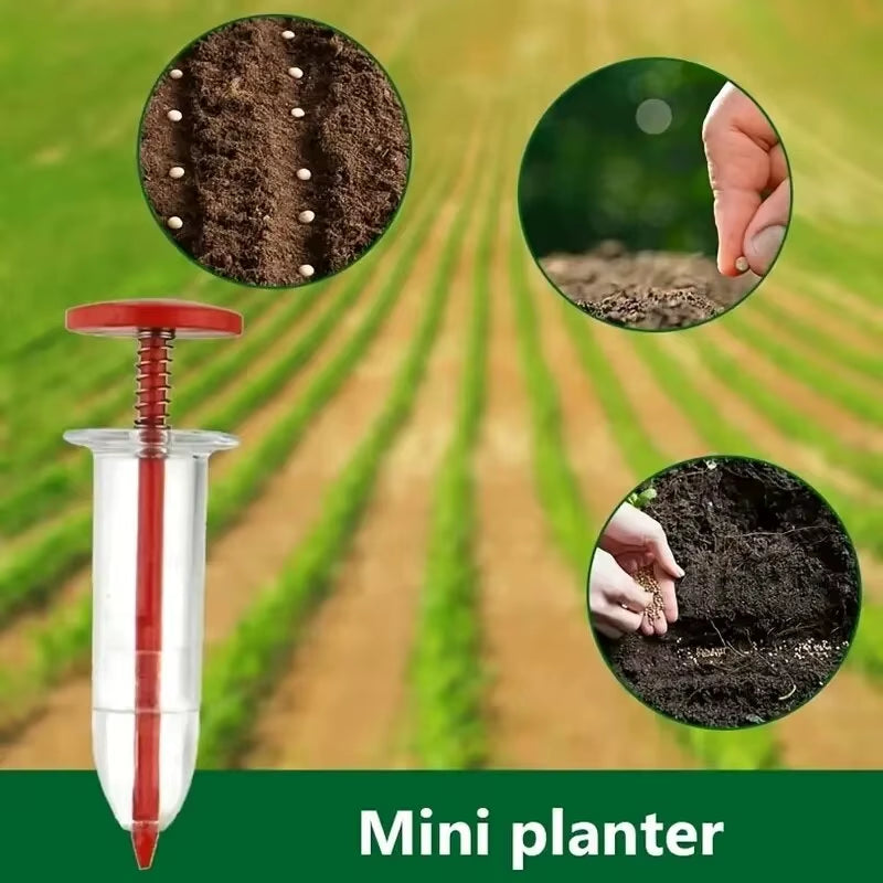 1Pc Garden Seeds Dispenser,Mini Handheld Flower Grass Syringeseeder Garden Seeds Dispenser Sowing Supplies for Garden Seeds