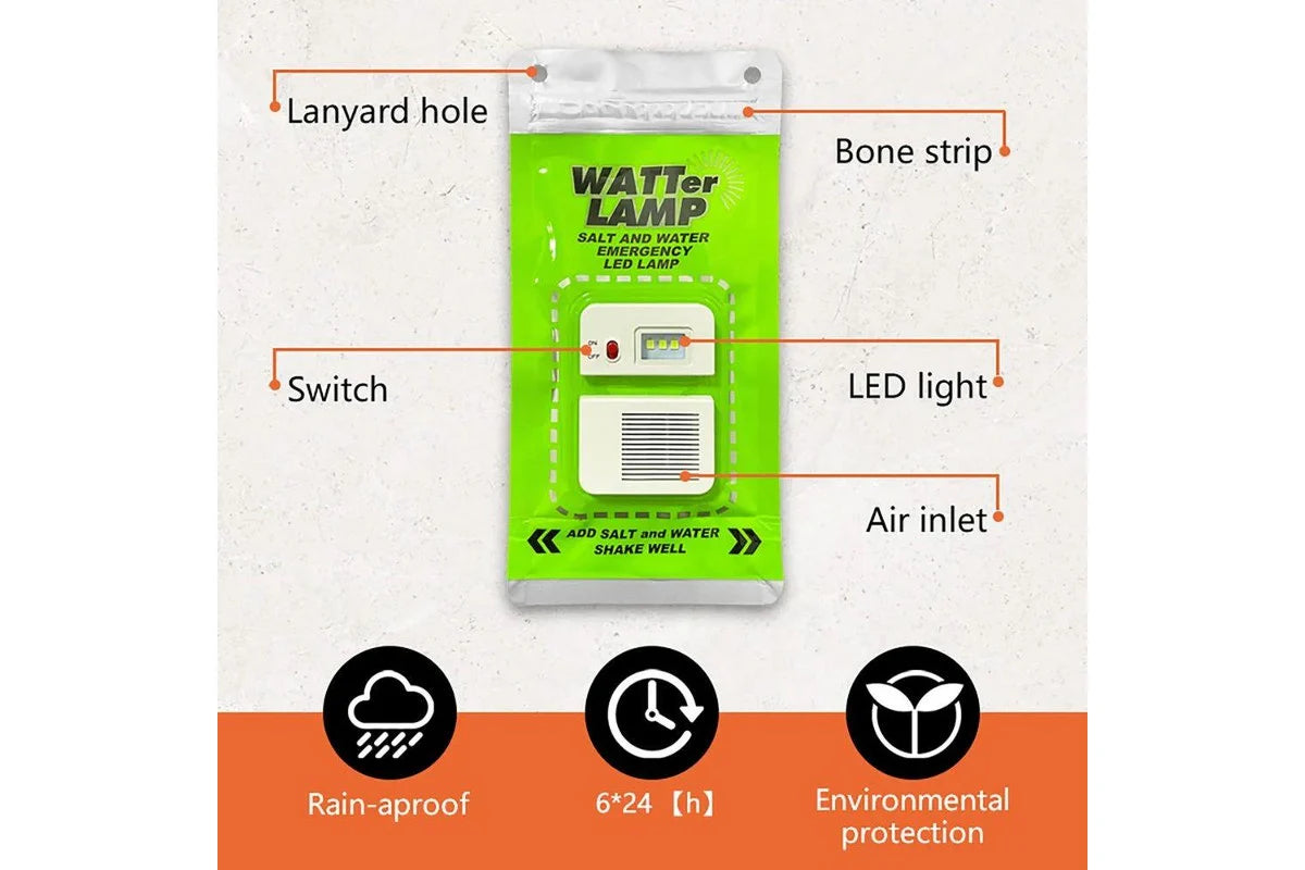 Saltwater Emergency Lamp – Battery‑Free Survival Light | Preppro