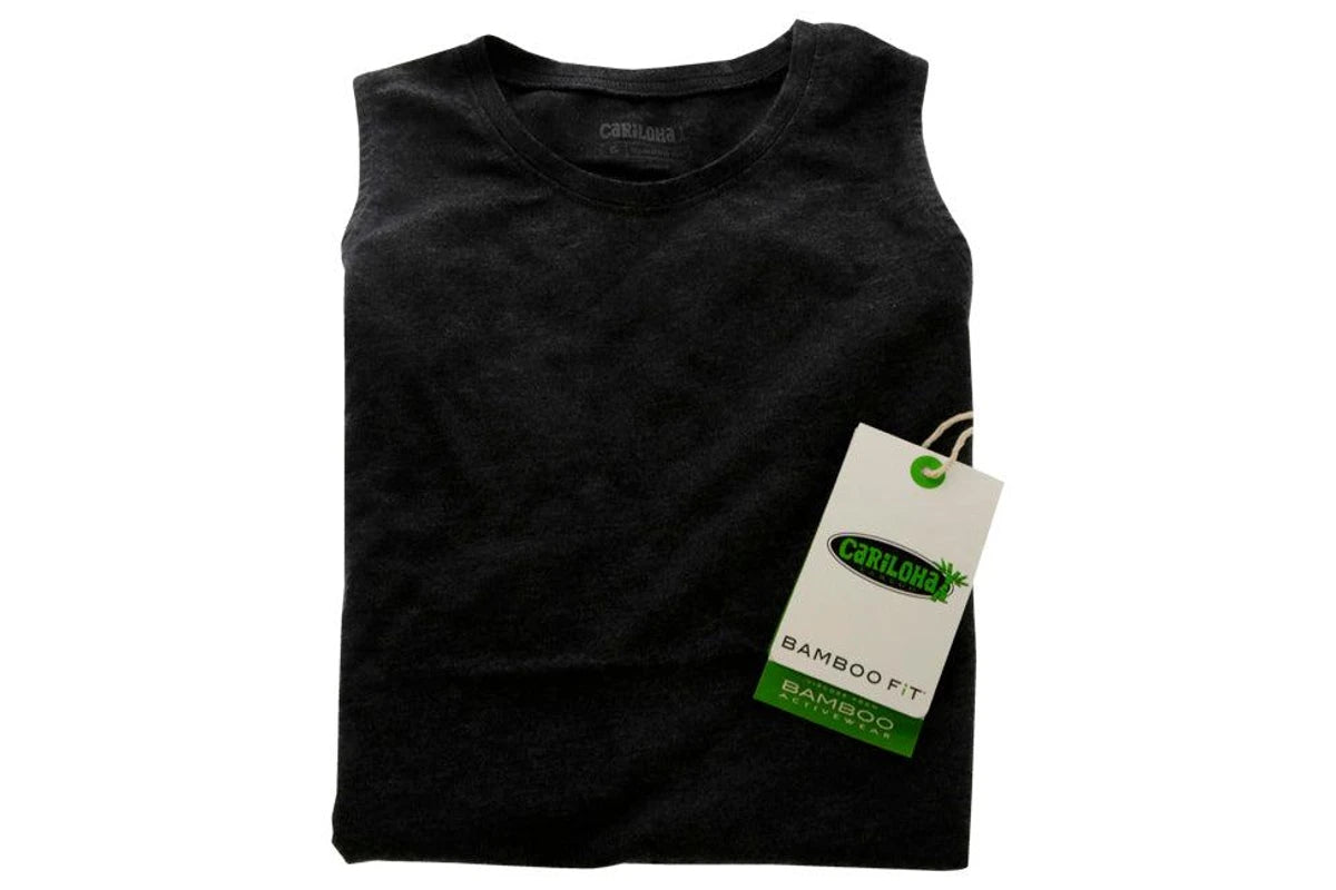 Bamboo Sleeveless T-Shirt - Carbon Heather by Cariloha for Women - 1 Pc T-Shirt (S)