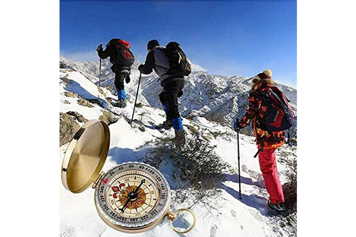 Classic Portable Brass Compass Camping Survival Outdoor Hiking Watch Map