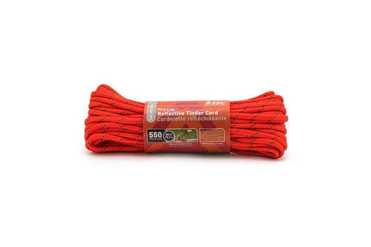 SOL Tinder Cord 550 Grade Reflective High Visibility Fire Starter Paracord 50Ft