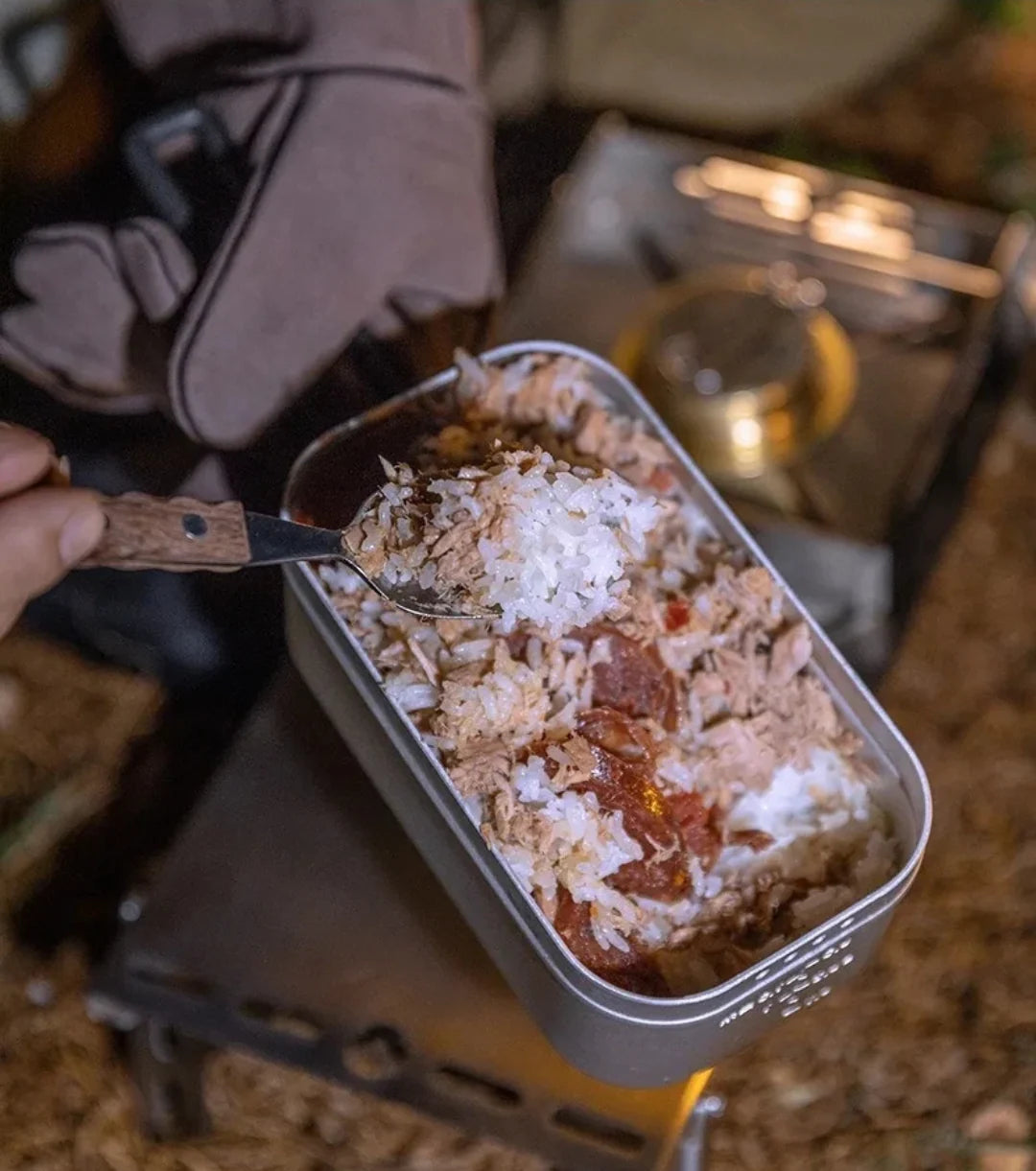 Nomad Pressure‑Relief Lunch Box – Outdoor Cooking Tin
